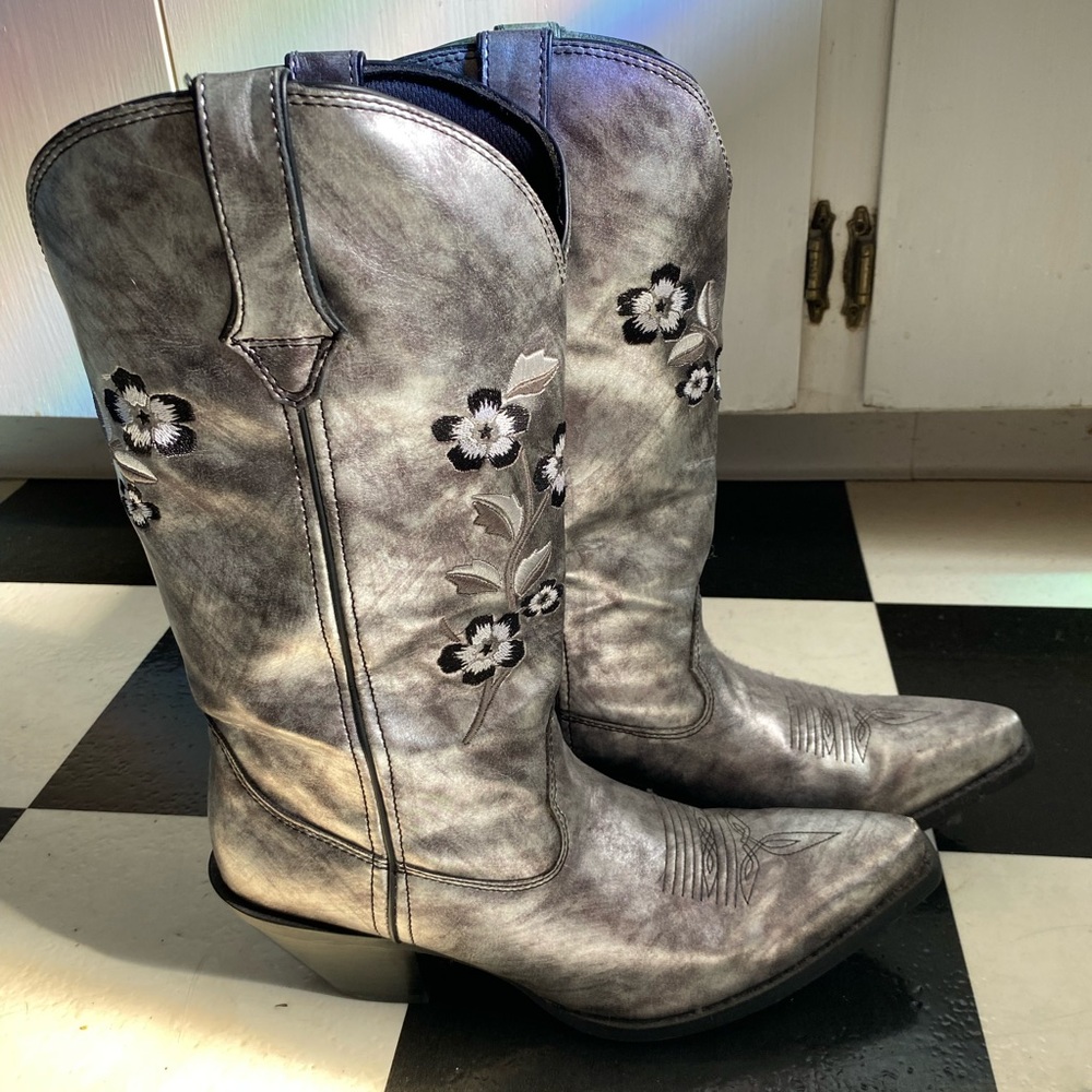 Silver Durango Boots